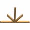 Ekena Millwork Saratoga Rough Sawn Timber Gable Bracket, Western Red Cedar, 84"W x 56"H x 4"D x 4"F, 16/12 Pitch GBW084X56X0404SAR00RWR - alternate 5